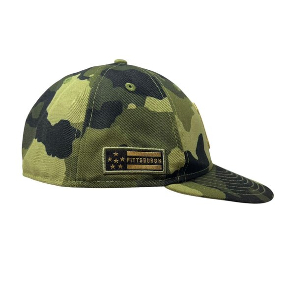 Pittsburgh Pirates New Era On Field Authentic Hat Cap 7 3/4 Camo Military 5950 - Picture 3 of 11